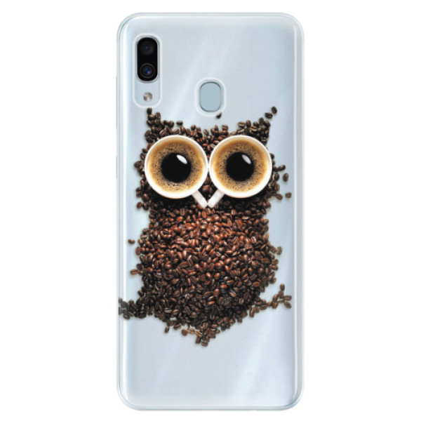 Silikónové puzdro iSaprio - Owl And Coffee - Samsung Galaxy A30