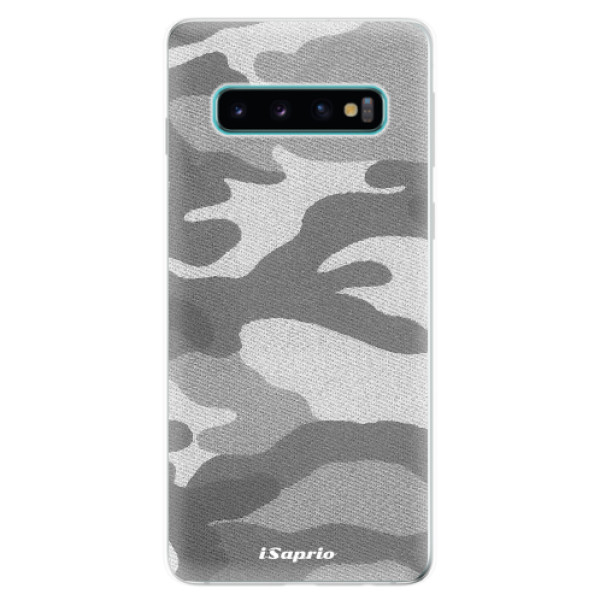 Odolné silikónové puzdro iSaprio - Gray Camuflage 02 - Samsung Galaxy S10