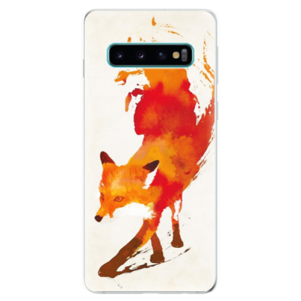 Odolné silikónové puzdro iSaprio - Fast Fox - Samsung Galaxy S10