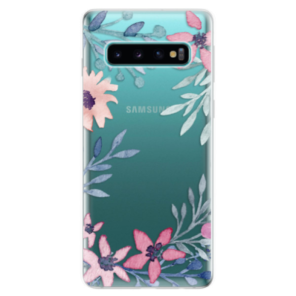 Odolné silikónové puzdro iSaprio - Leaves and Flowers - Samsung Galaxy S10