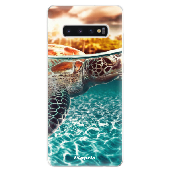 Odolné silikónové puzdro iSaprio - Turtle 01 - Samsung Galaxy S10+
