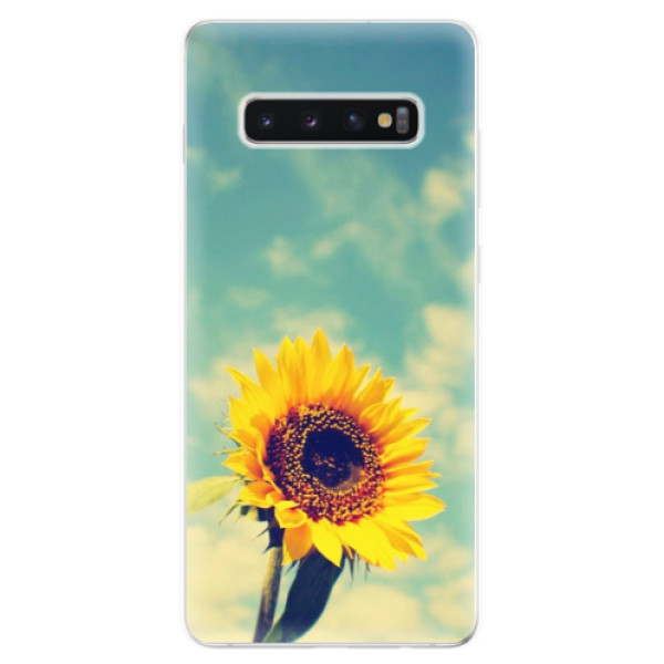 Odolné silikónové puzdro iSaprio - Sunflower 01 - Samsung Galaxy S10+
