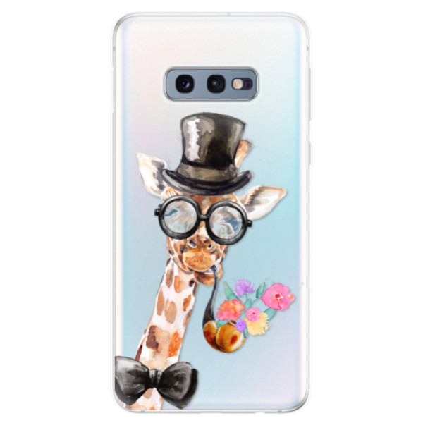 Odolné silikónové puzdro iSaprio - Sir Giraffe - Samsung Galaxy S10e
