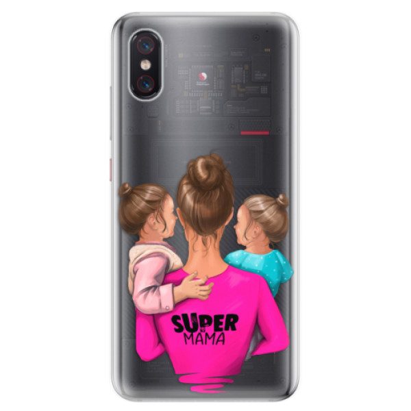 Odolné silikónové puzdro iSaprio - Super Mama - Two Girls - Xiaomi Mi 8 Pro