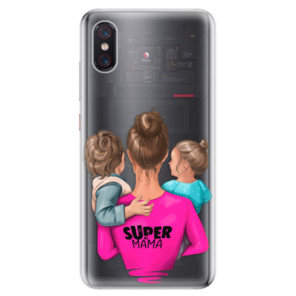 Odolné silikónové puzdro iSaprio - Super Mama - Boy and Girl - Xiaomi Mi 8 Pro