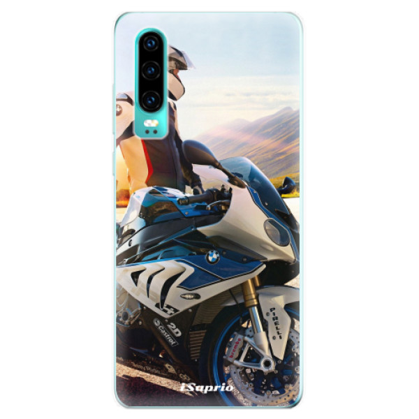 Odolné silikónové puzdro iSaprio - Motorcycle 10 - Huawei P30