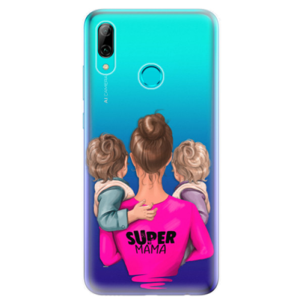 Odolné silikónové puzdro iSaprio - Super Mama - Two Boys - Huawei P Smart 2019