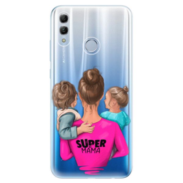 Odolné silikónové puzdro iSaprio - Super Mama - Boy and Girl - Huawei Honor 10 Lite