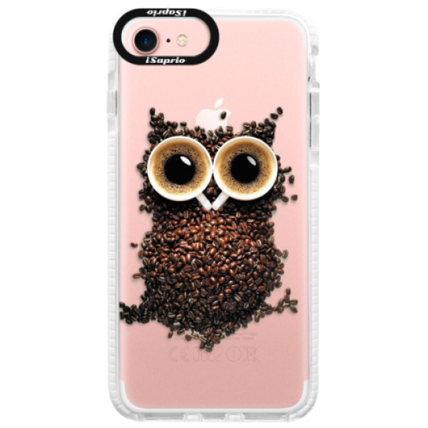 Silikónové púzdro Bumper iSaprio - Owl And Coffee - iPhone 7