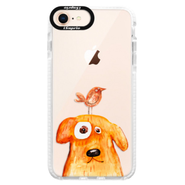 Silikónové púzdro Bumper iSaprio - Dog And Bird - iPhone 8