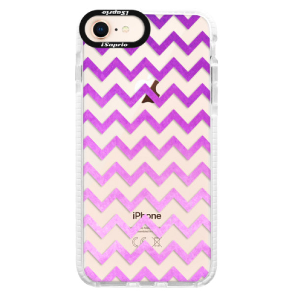 Silikónové púzdro Bumper iSaprio - Zigzag - purple - iPhone 8