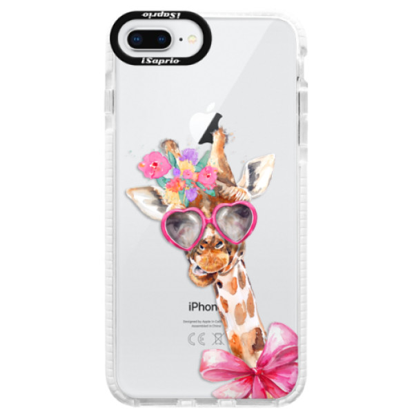 Silikónové púzdro Bumper iSaprio - Lady Giraffe - iPhone 8 Plus
