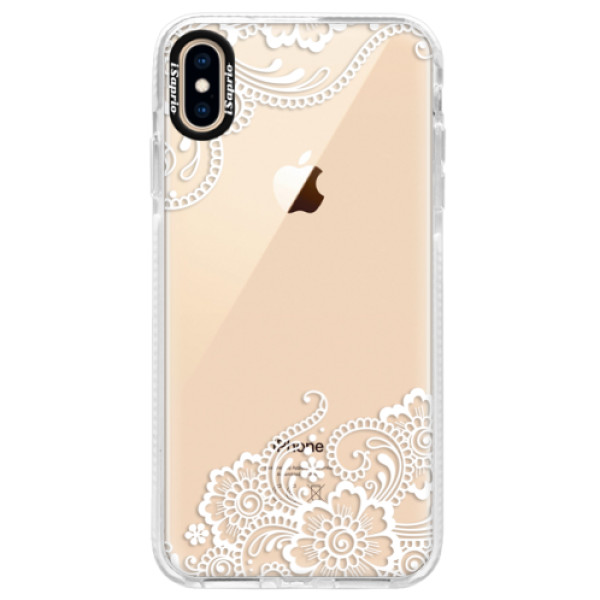 Silikónové púzdro Bumper iSaprio - White Lace 02 - iPhone XS Max