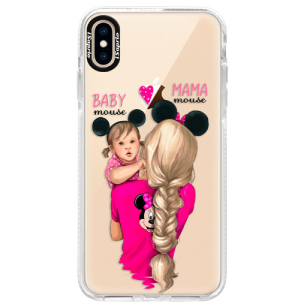 Silikónové púzdro Bumper iSaprio - Mama Mouse Blond and Girl - iPhone XS Max