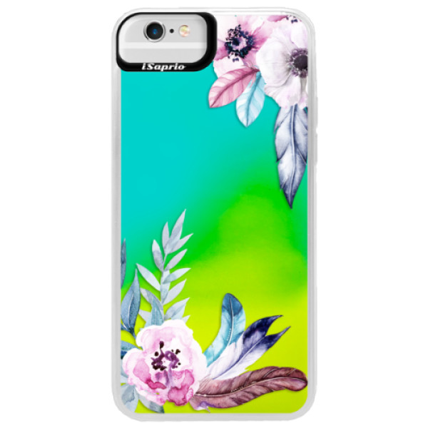 Neónové puzdro Blue iSaprio - Flower Pattern 04 - iPhone 6 Plus/6S Plus