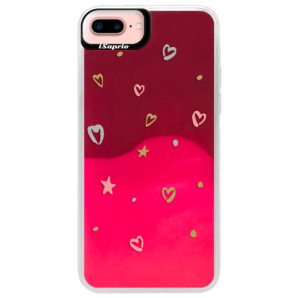 Neónové púzdro Pink iSaprio - Lovely Pattern - iPhone 7 Plus