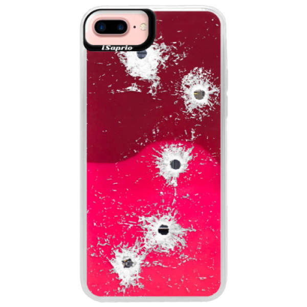 Neónové púzdro Pink iSaprio - Gunshots - iPhone 7 Plus
