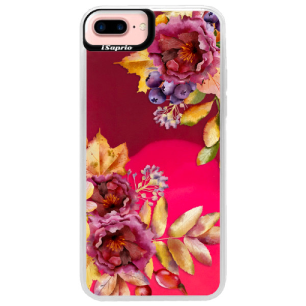Neónové púzdro Pink iSaprio - Fall Flowers - iPhone 7 Plus