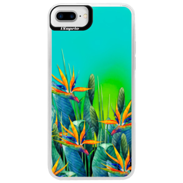 Neónové puzdro Blue iSaprio - Exotic Flowers - iPhone 7 Plus