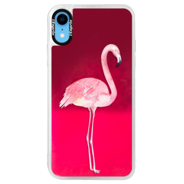 Neónové púzdro Pink iSaprio - Flamingo 01 - iPhone XR