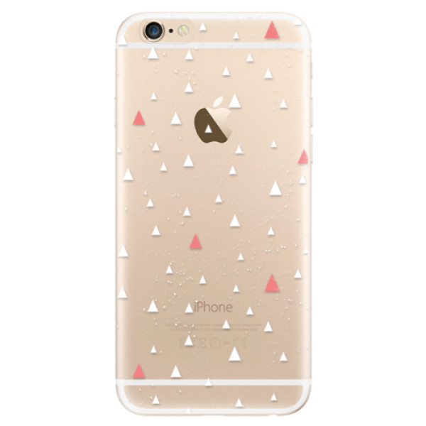 Odolné silikónové puzdro iSaprio - Abstract Triangles 02 - white - iPhone 6/6S