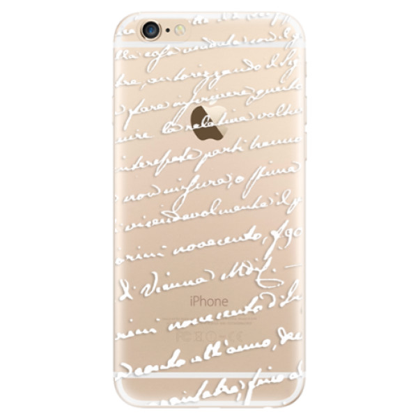 Odolné silikónové puzdro iSaprio - Handwriting 01 - white - iPhone 6/6S