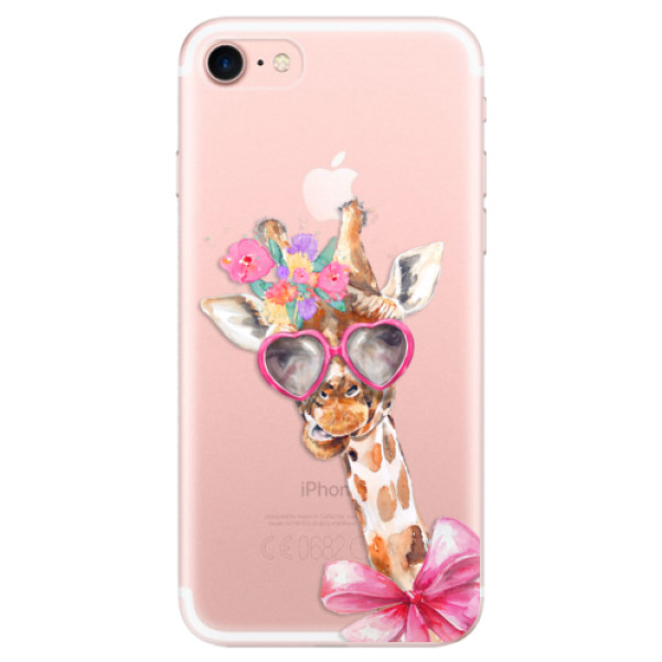 Odolné silikónové puzdro iSaprio - Lady Giraffe - iPhone 7