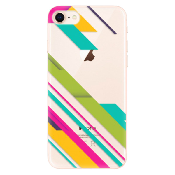 Odolné silikónové puzdro iSaprio - Color Stripes 03 - iPhone 8