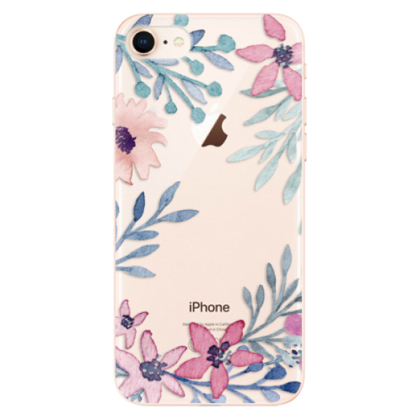 Odolné silikónové puzdro iSaprio - Leaves and Flowers - iPhone 8