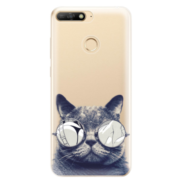 Odolné silikónové puzdro iSaprio - Crazy Cat 01 - Huawei Y6 Prime 2018