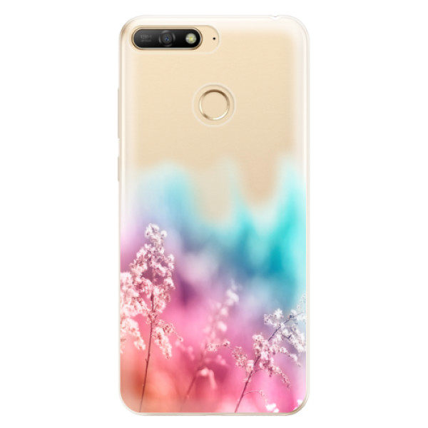 Odolné silikónové puzdro iSaprio - Rainbow Grass - Huawei Y6 Prime 2018