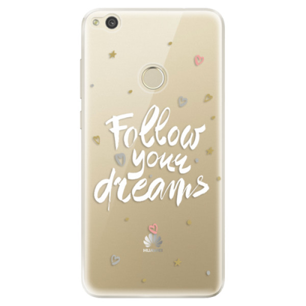 Odolné silikónové puzdro iSaprio - Follow Your Dreams - white - Huawei P9 Lite 2017