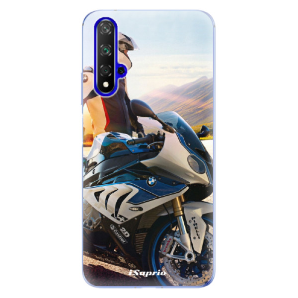 Odolné silikónové puzdro iSaprio - Motorcycle 10 - Huawei Honor 20
