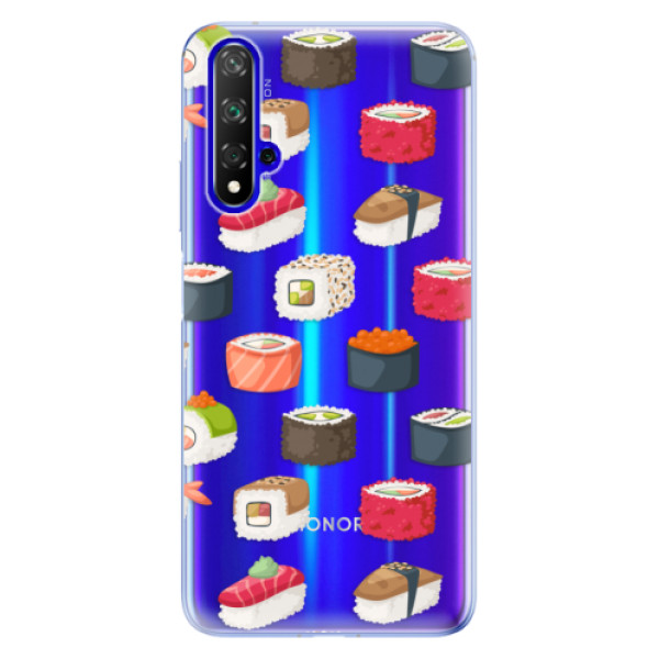 Odolné silikónové puzdro iSaprio - Sushi Pattern - Huawei Honor 20