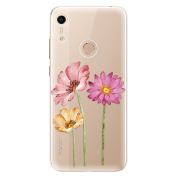Odolné silikónové puzdro iSaprio - Three Flowers - Huawei Honor 8A