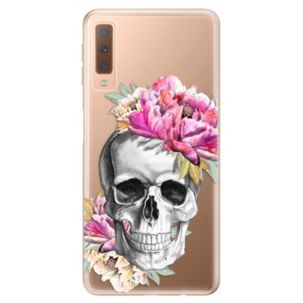 Odolné silikónové puzdro iSaprio - Pretty Skull - Samsung Galaxy A7 (2018)
