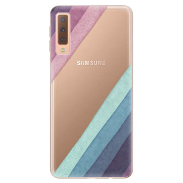 Odolné silikónové puzdro iSaprio - Glitter Stripes 01 - Samsung Galaxy A7 (2018)