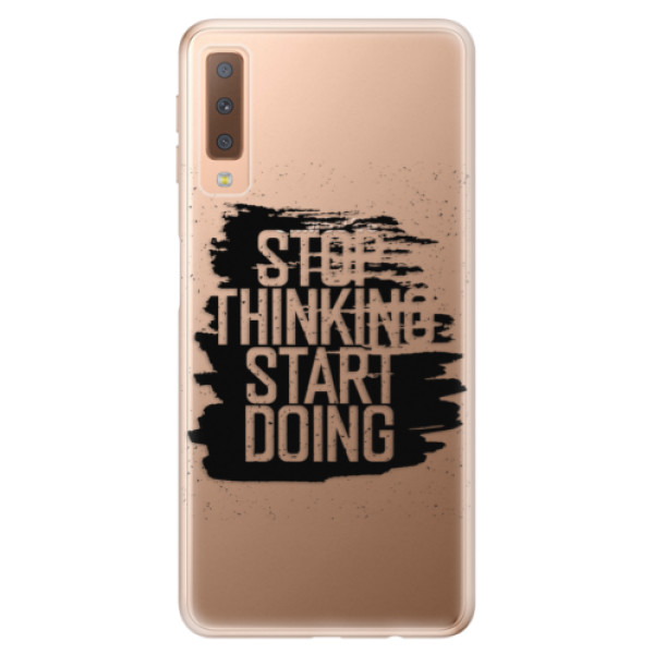 Odolné silikónové puzdro iSaprio - Start Doing - black - Samsung Galaxy A7 (2018)