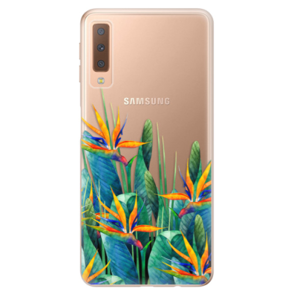 Odolné silikónové puzdro iSaprio - Exotic Flowers - Samsung Galaxy A7 (2018)