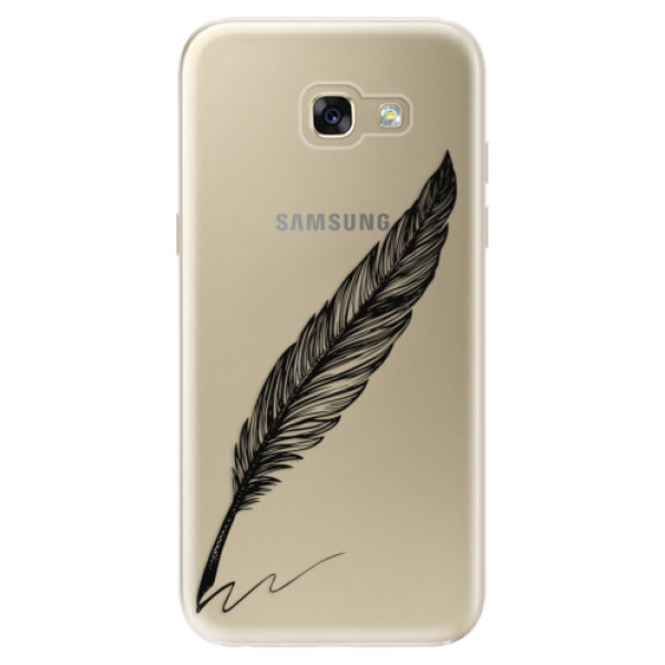 Odolné silikónové puzdro iSaprio - Writing By Feather - black - Samsung Galaxy A5 2017