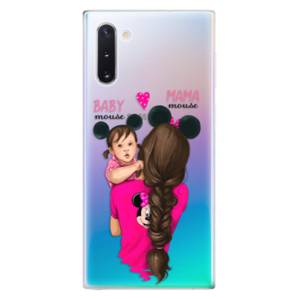Odolné silikónové puzdro iSaprio - Mama Mouse Brunette and Girl - Samsung Galaxy Note 10