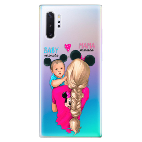 Odolné silikónové puzdro iSaprio - Mama Mouse Blonde and Boy - Samsung Galaxy Note 10+