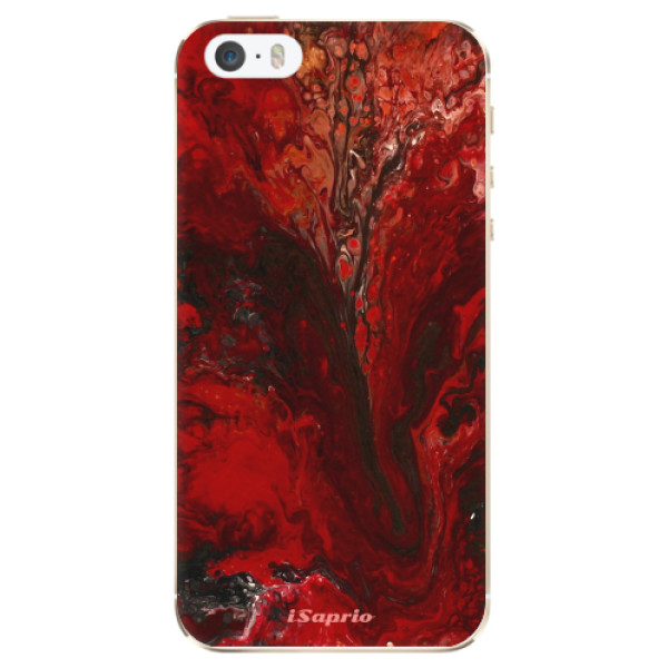Odolné silikónové puzdro iSaprio - RedMarble 17 - iPhone 5/5S/SE
