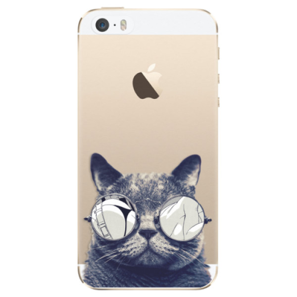 Odolné silikónové puzdro iSaprio - Crazy Cat 01 - iPhone 5/5S/SE