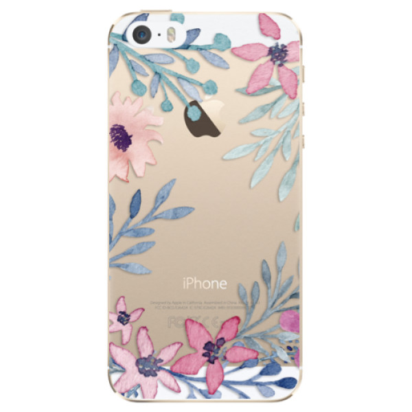 Odolné silikónové puzdro iSaprio - Leaves and Flowers - iPhone 5/5S/SE
