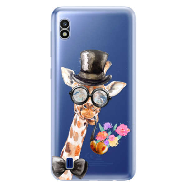 Odolné silikónové puzdro iSaprio - Sir Giraffe - Samsung Galaxy A10