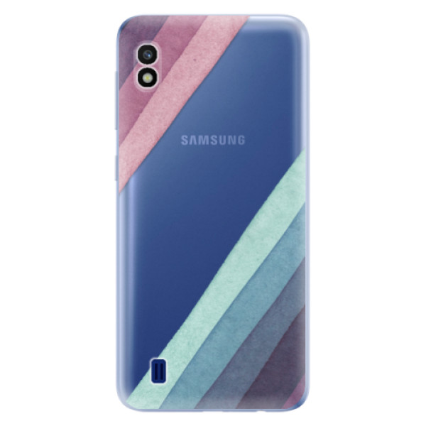 Odolné silikónové puzdro iSaprio - Glitter Stripes 01 - Samsung Galaxy A10
