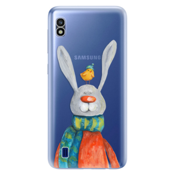 Odolné silikónové puzdro iSaprio - Rabbit And Bird - Samsung Galaxy A10
