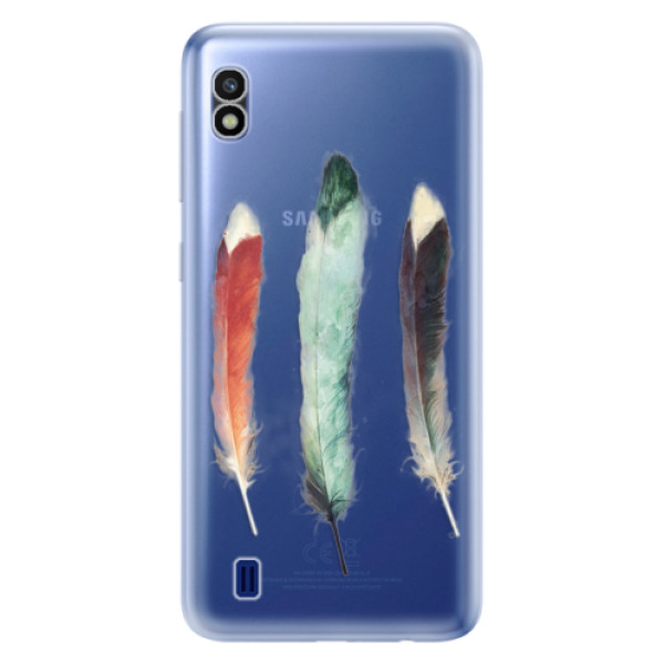Odolné silikónové puzdro iSaprio - Three Feathers - Samsung Galaxy A10