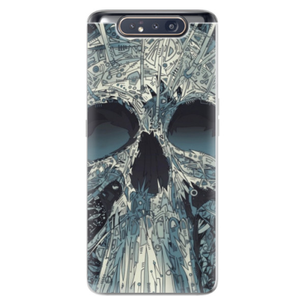 Odolné silikónové puzdro iSaprio - Abstract Skull - Samsung Galaxy A80